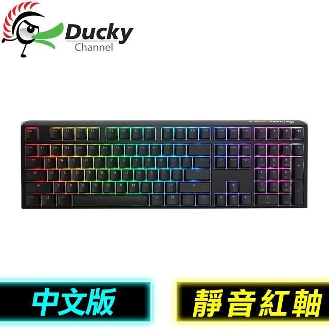 Ducky 創傑 One 3 RGB 靜音紅軸中文 PBT 機械式鍵盤《經典黑》