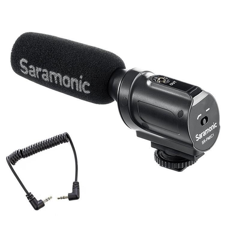 Saramonic超心型指向性電容式麥克風SR-PMIC1(附防風罩;3.5mm輸出;支援plug-in)