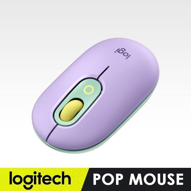 【羅技】POP MOUSE 無線滑鼠 - 夢幻紫