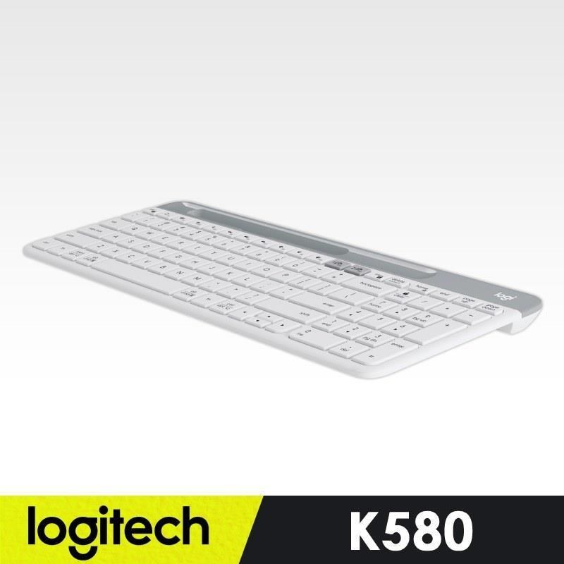 【羅技】K580 超薄跨平台藍牙鍵盤 (珍珠白)