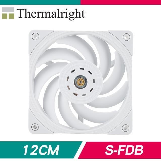 Thermalright 利民 TL-B12 12CM PWM S-FDB軸承 風壓型工業級風扇《白》