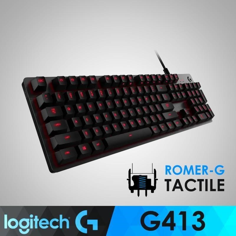 【羅技】G413 機械式背光遊戲鍵盤-黑