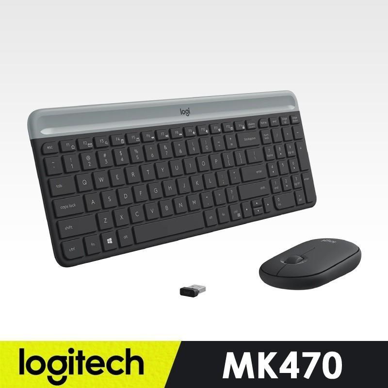 【羅技】MK470 超薄無線鍵鼠組 - 石墨灰