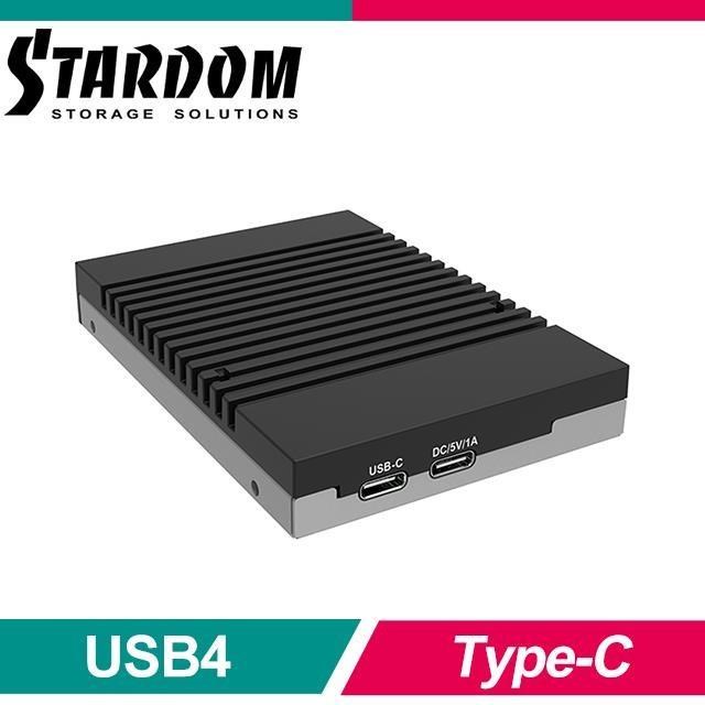 STARDOM UBOX-B4BP USB4 (40Gbps) Type-C 1bay 硬碟外接盒