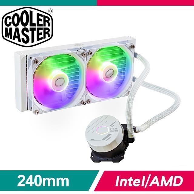 Cooler Master 酷碼 MasterLiquid 240L Core ARGB 水冷散熱器《白》