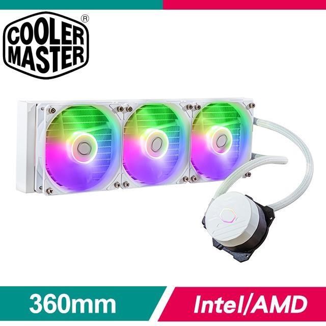 Cooler Master 酷碼 MasterLiquid 360L Core ARGB 水冷散熱器《白》