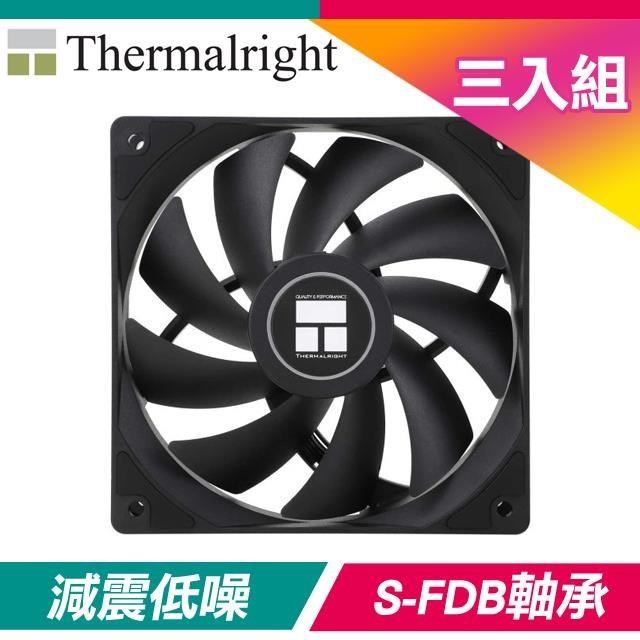 【三入組】Thermalright 利民 TL-C12C 12公分 S-FDB軸承 機殼風扇《黑》