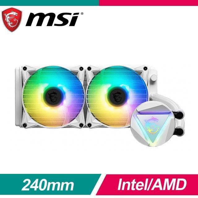 MSI 微星 MAG CORELIQUID 240R V2 White ARGB水冷散熱器