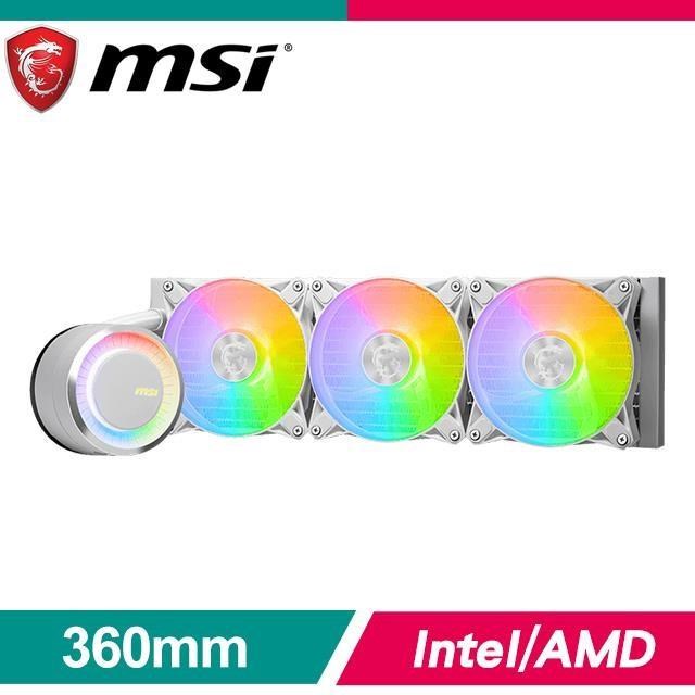 MSI 微星 MAG CORELIQUID E360 White ARGB水冷散熱器