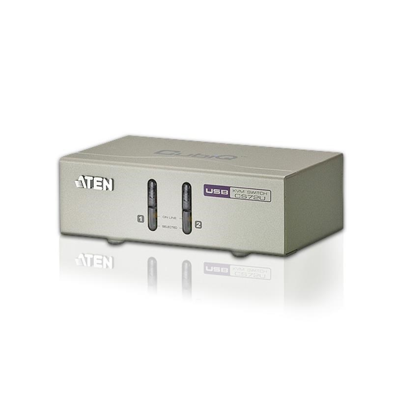 ATEN CS72U 2埠USB VGA/音訊 KVM多電腦切換器