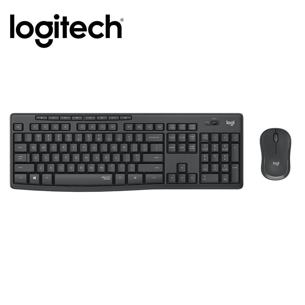 Logitech 羅技 MK295 無線靜音鍵鼠組 石墨灰 (四入組)