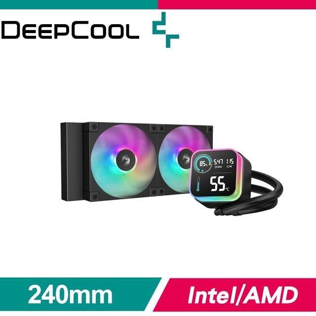DEEPCOOL 九州風神 LQ240 光環磁吸冷頭 一體式水冷 CPU散熱器《黑》