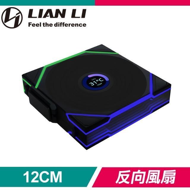 LIAN LI UNI FAN TL120LCD Wireless 單入反向ARGB風扇-黑(需搭無線控制器)