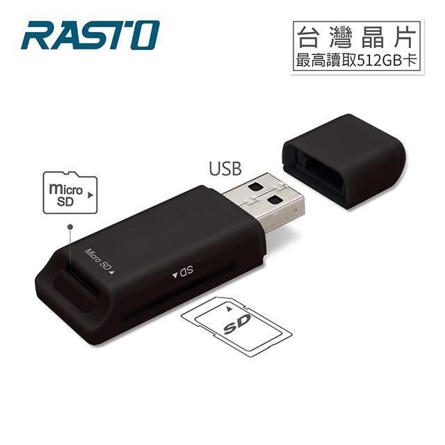 RASTO RT7 隨身型 USB 雙槽讀卡機