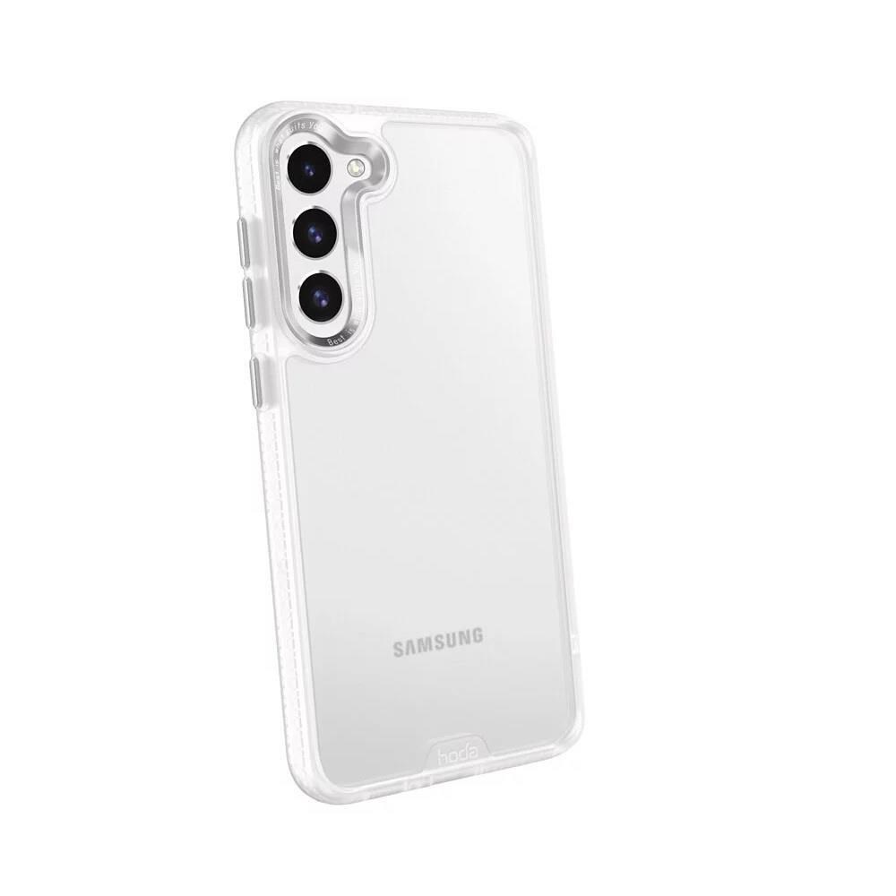 Hoda Samsung Galaxy S23系列 柔石軍規防摔保護殼-S23+ 霧透白