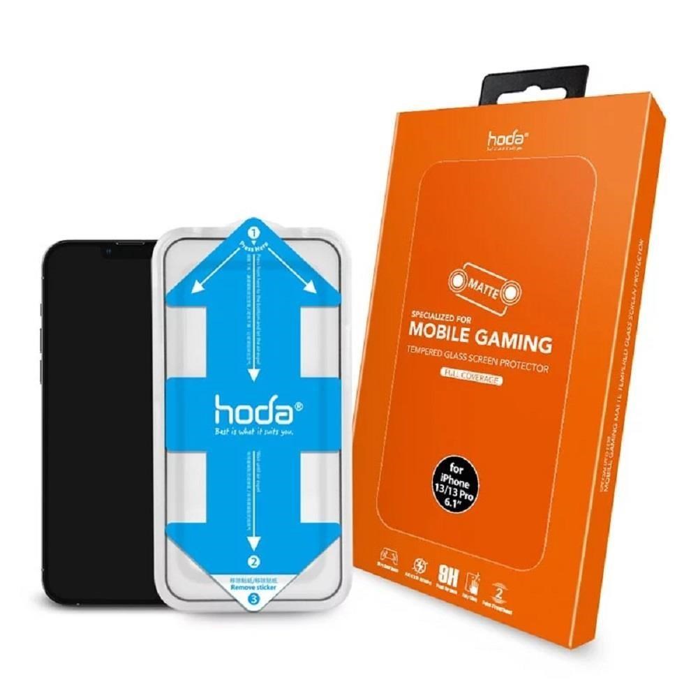 Hoda iPhone 13系列/14系列 手遊專用霧面磨砂防眩光滿版玻璃保護貼 原廠公司貨