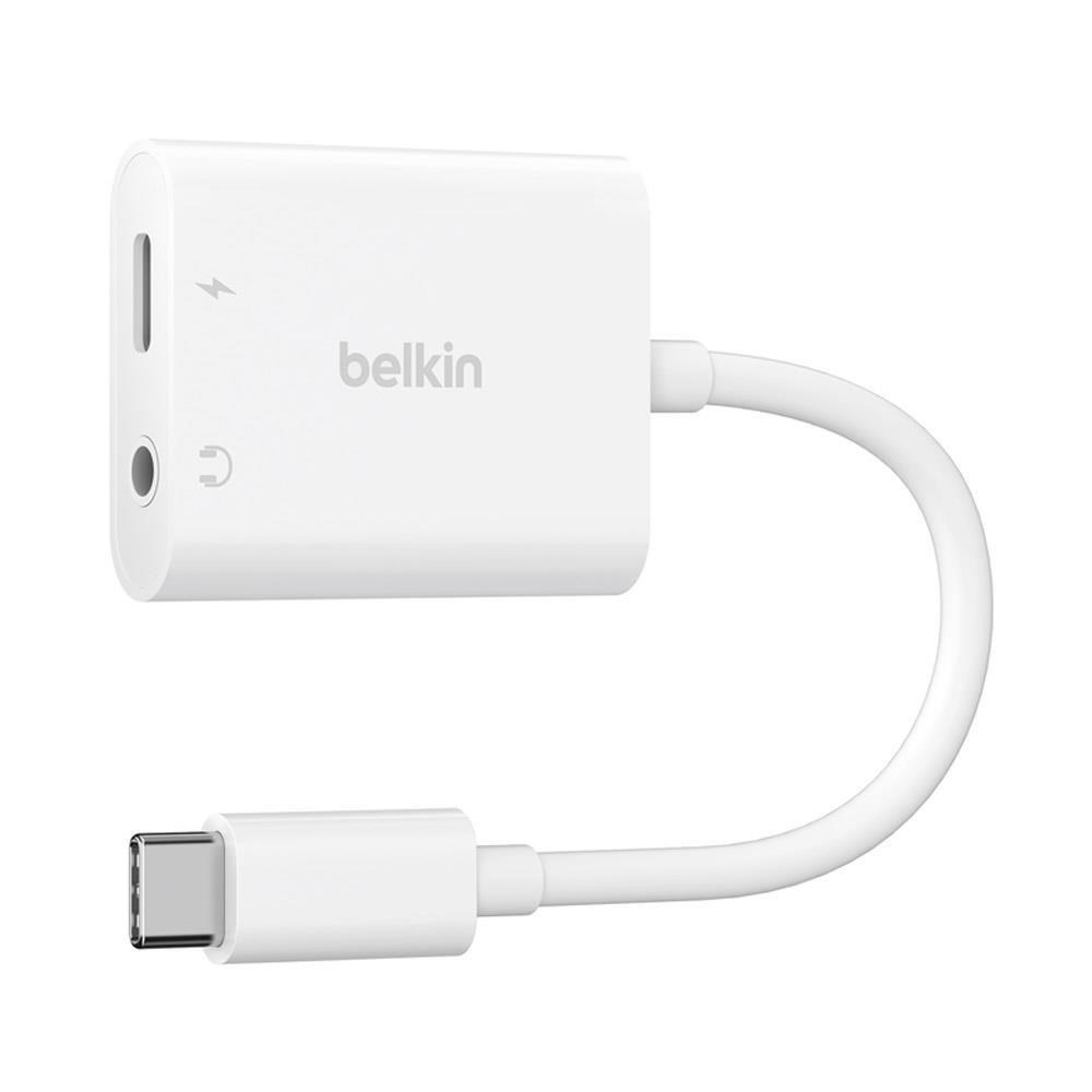 Belkin 貝爾金 RochStar 3.5mm 音頻+USB-C 充電轉接器