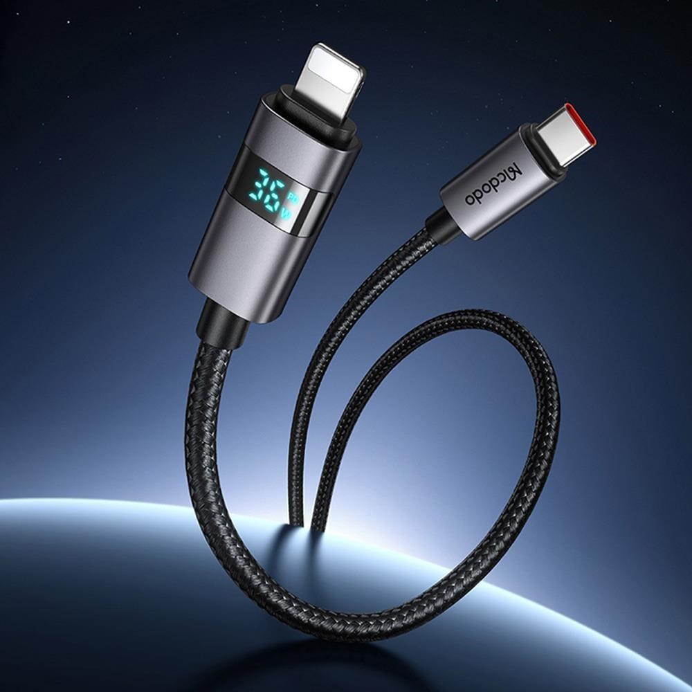 【Mcdodo】PD/Lightning/Type-C/iPhone充電傳輸快充線 橫向數顯 星炫 1.2M