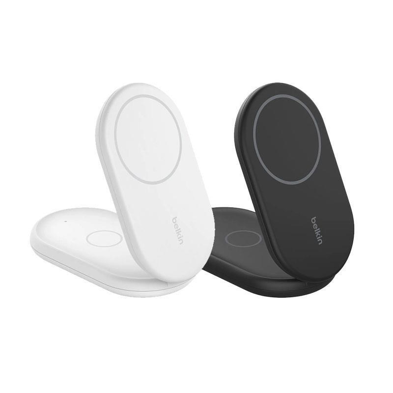 BELKIN BoostCharge 2合1 Qi2 15W磁力可摺疊無線充電器 WIZ028