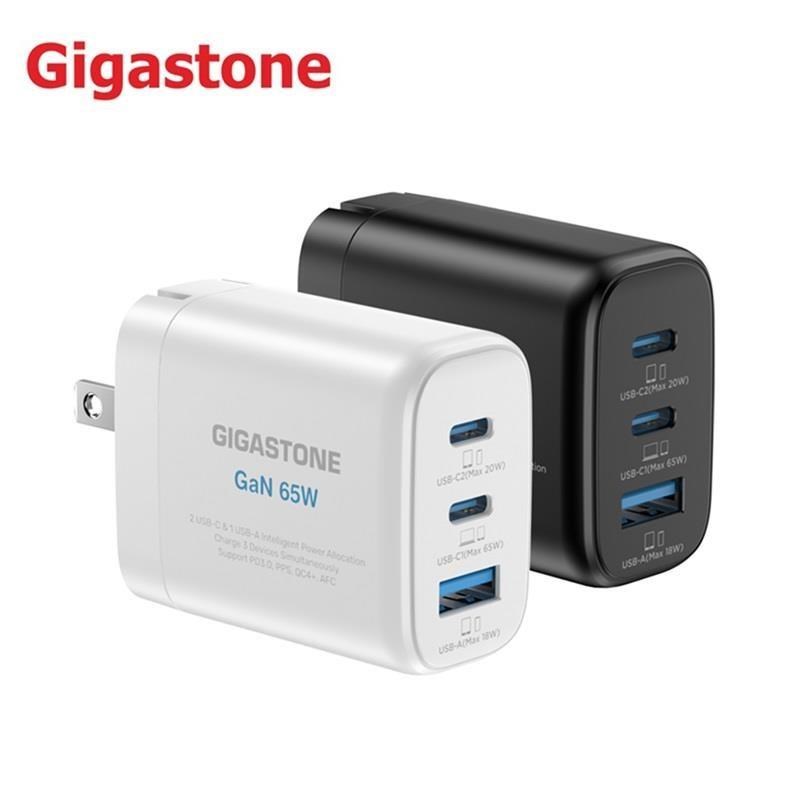 Gigastone 氮化鎵GaN Power Go 65W PD+QC 三孔快速充電器 快充頭 充電頭(PD-7653)