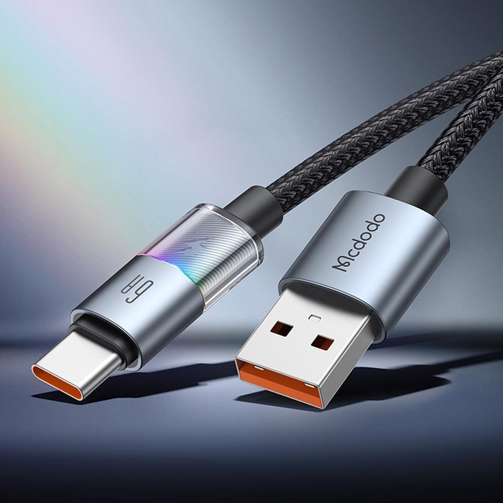 【Mcdodo】Type-C充電線閃充線傳輸線快充線 100W QC4.0 LED 彩虹 1.2M 麥多多
