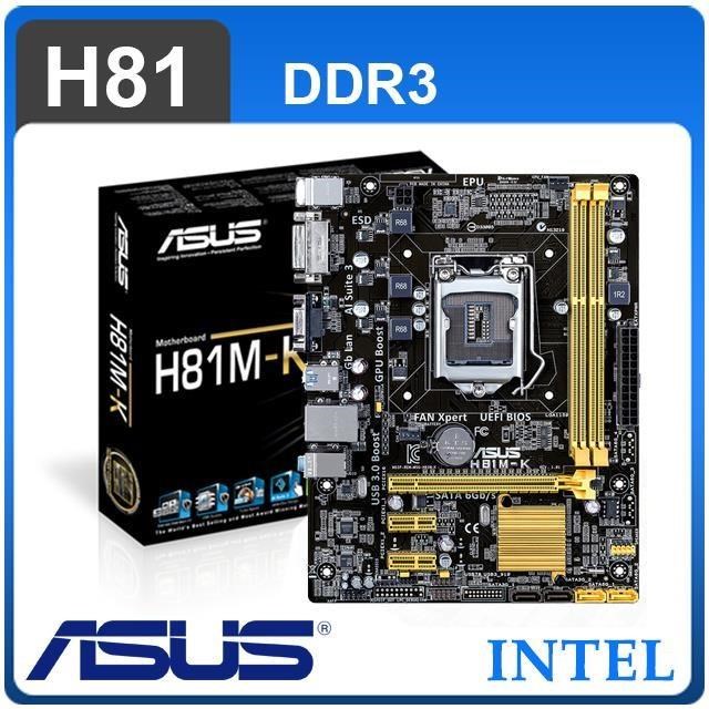 福利品》ASUS 華碩 H81M-K LGA1150 主機板《原廠註冊四年保固》