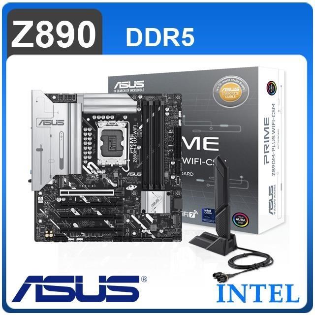 ASUS 華碩 PRIME Z890M-PLUS WIFI-CSM D5 LGA1851主機板(MATX/3+1年保)