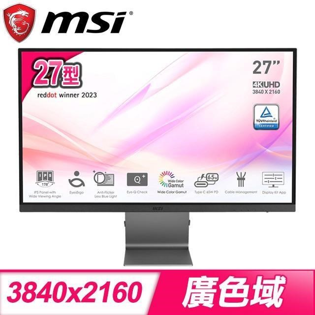 MSI 微星 Modern MD271UL 27型 4K IPS專業螢幕