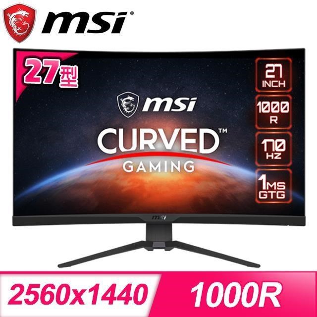 MSI 微星 MAG 275CQRF QD 27型 170Hz 2K 曲面電競螢幕