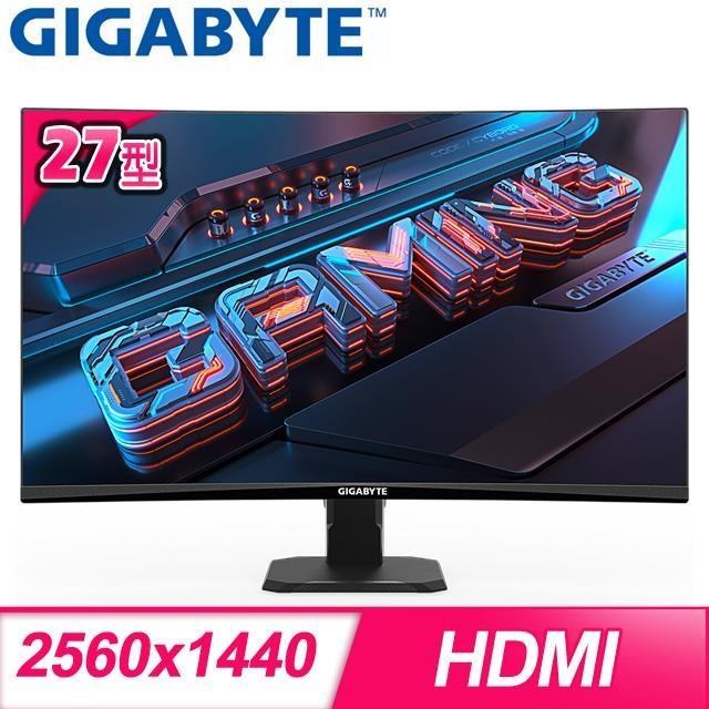 Gigabyte 技嘉 GS27QC 27型 165Hz 2K 1500R 曲面電競螢幕