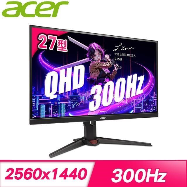 ACER 宏碁 XV272U F3 27型 IPS 2K 0.5ms 300Hz 電競螢幕(HDMI/DP)
