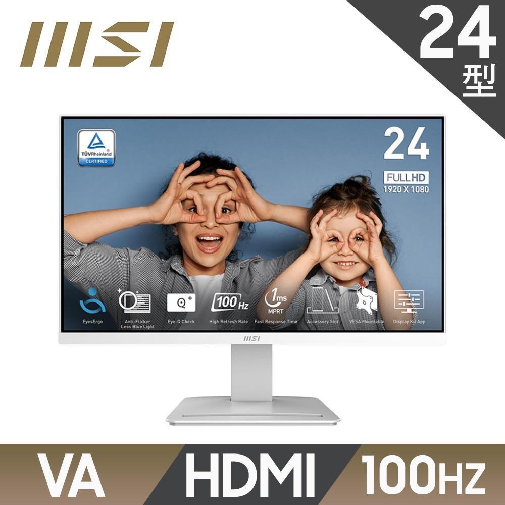 MSI 微星 PRO PRO MP2412W 美型螢幕(24型/FHD/HDMI/DP/VA)