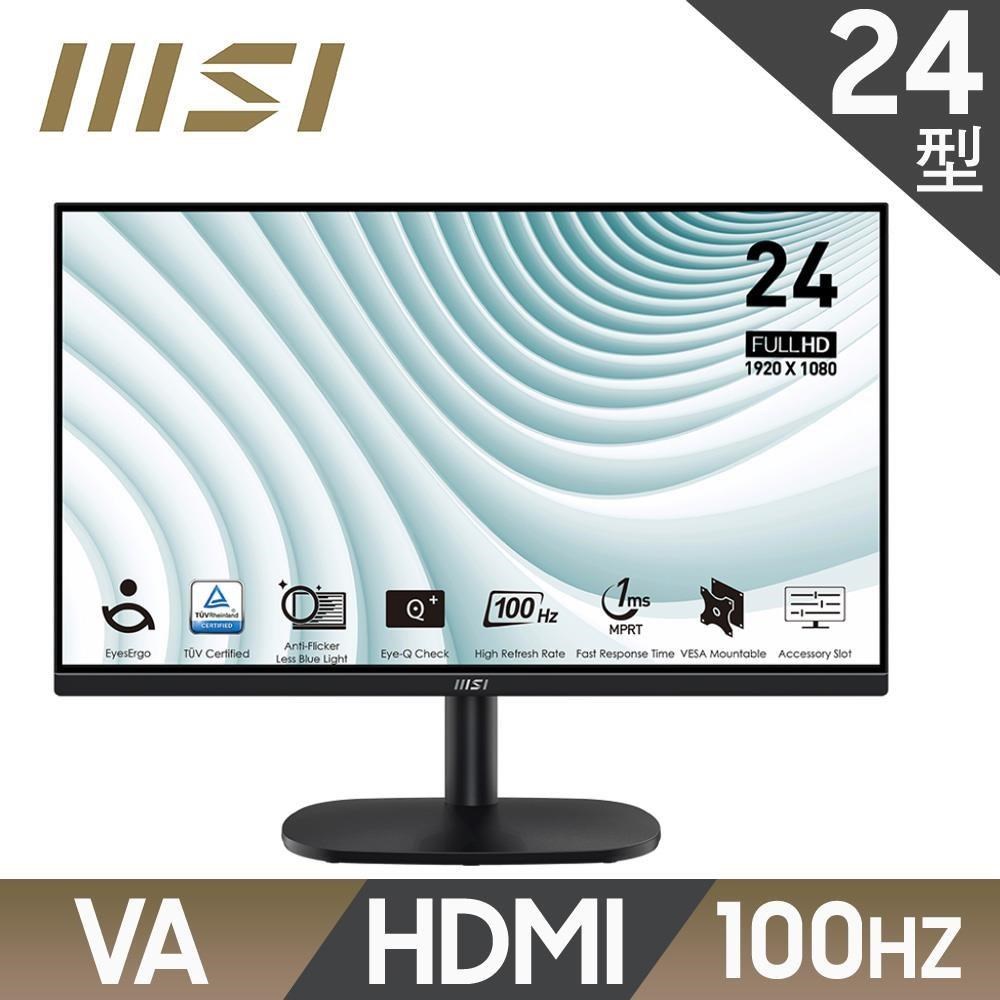 MSI 微星 PRO MP245V 螢幕(24型/FHD/HDMI/100Hz/VA)