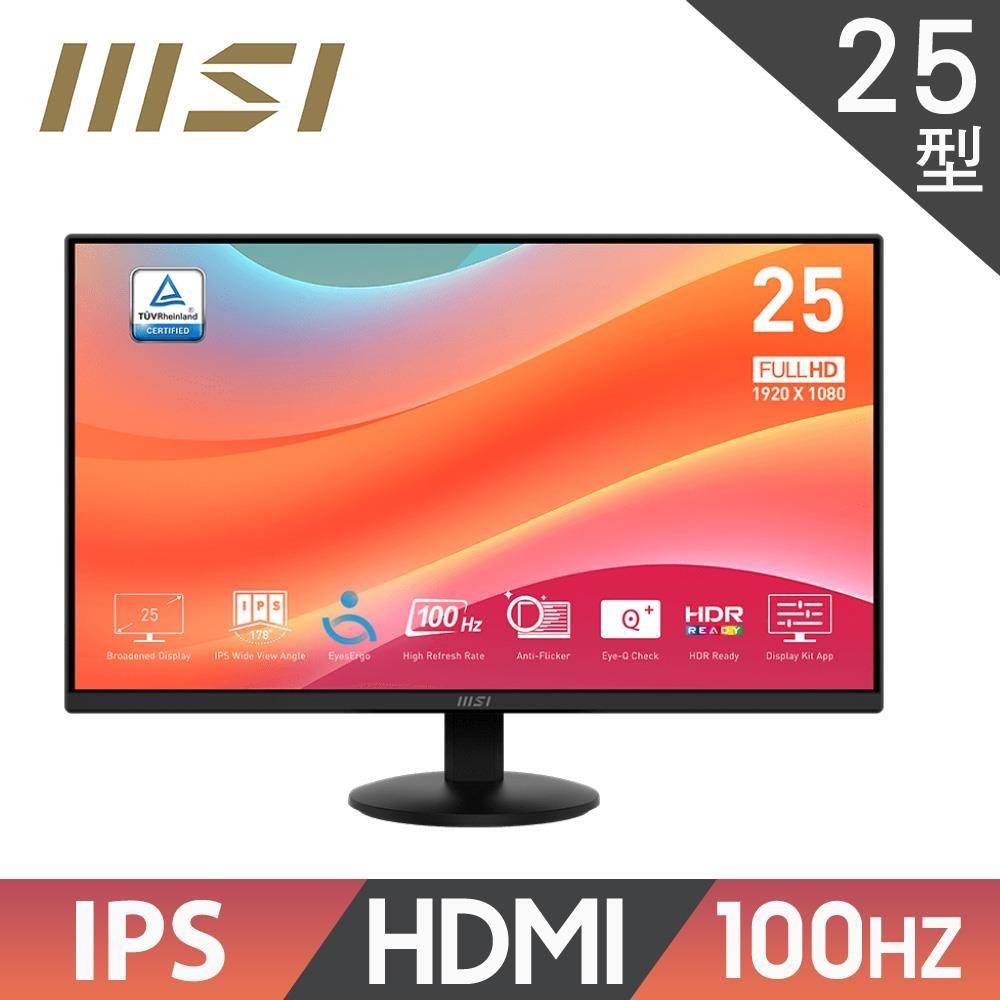 MSI 微星 PRO MP252L 美型螢幕(25型/FHD/HDMI/IPS)