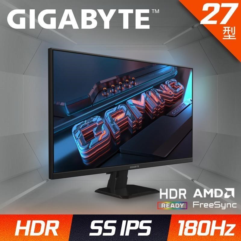 GIGABYTE 技嘉 GS27FA 電競螢幕(27型/FHD/180Hz/1ms/HDMI/DP/IPS)