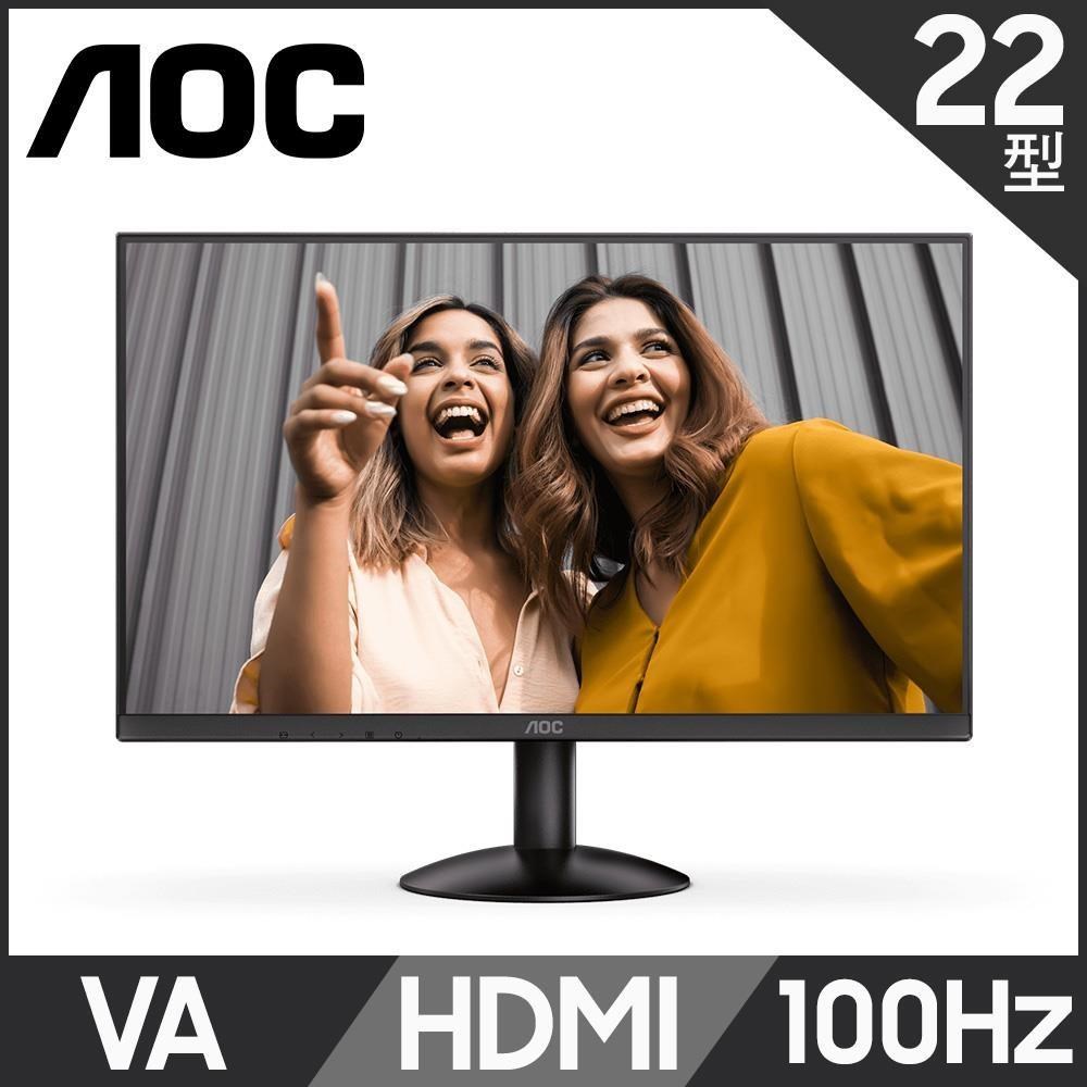 AOC 22B30HM2窄邊框廣視角螢幕(22型/FHD/100Hz/HDMI/VA)