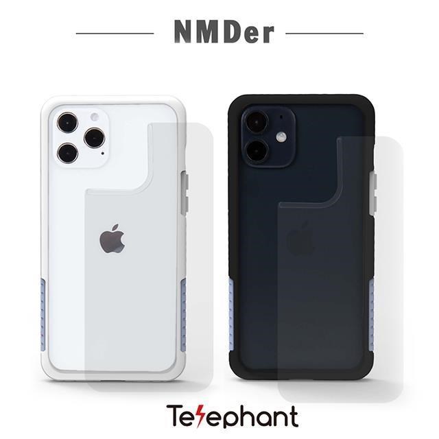 Telephant太樂芬 iPhone13 Pro Max NMDer抗汙防摔手機殼-灰藏藍