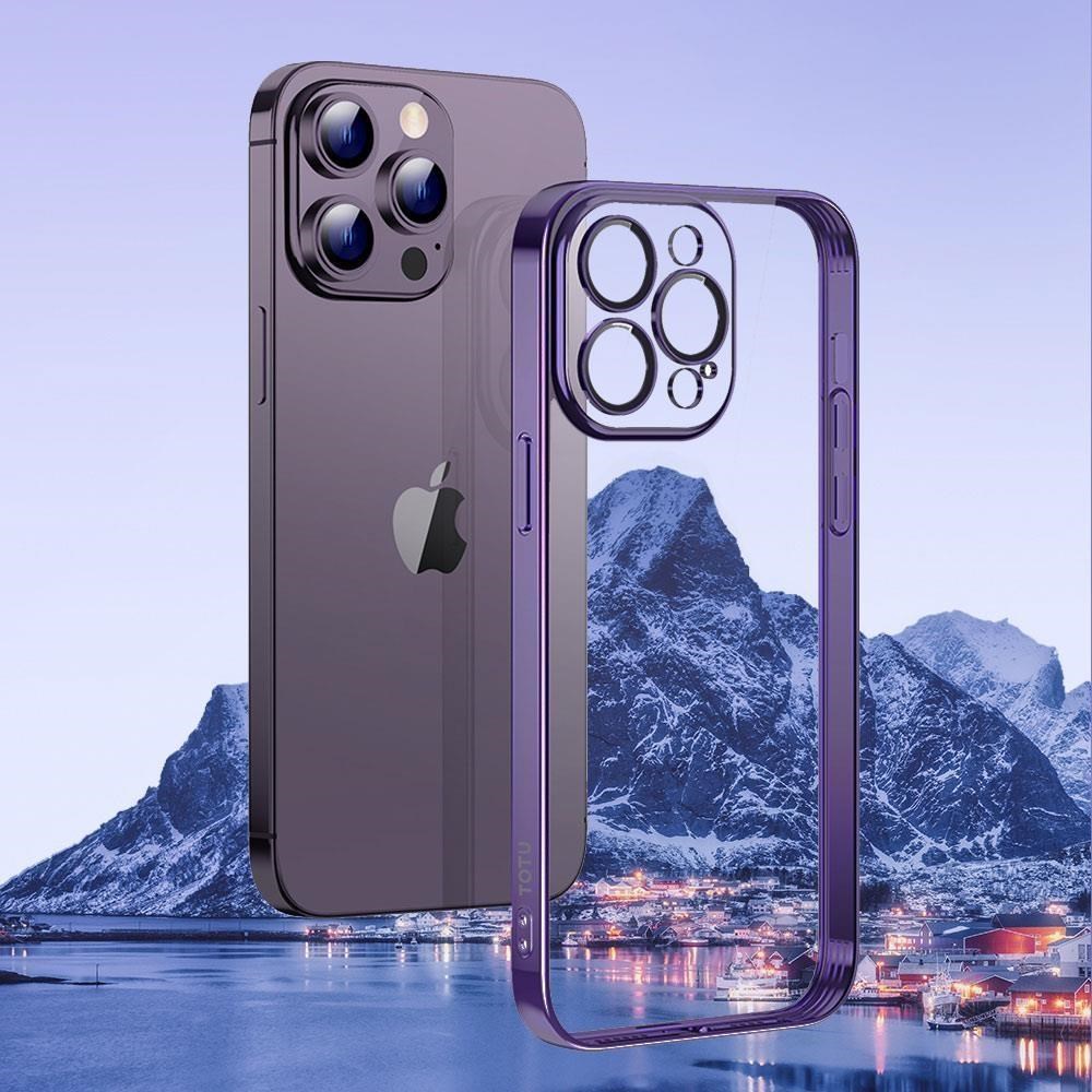 【TOTU】iPhone14/14Plus/14Pro/14ProMax一體式鏡頭貼電鍍手機殼防摔殼 柔簡精裝