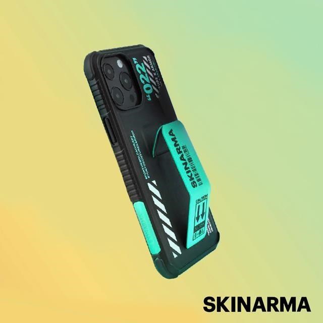 Skinarma日本潮牌iPhone 13 Shingoki 022款磁吸支架防摔手機殼-綠
