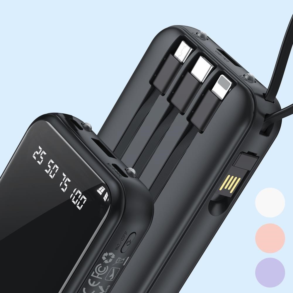 【TOTU】八合一 10000mAh 行動電源 帶線數顯快充 PB-1010系列