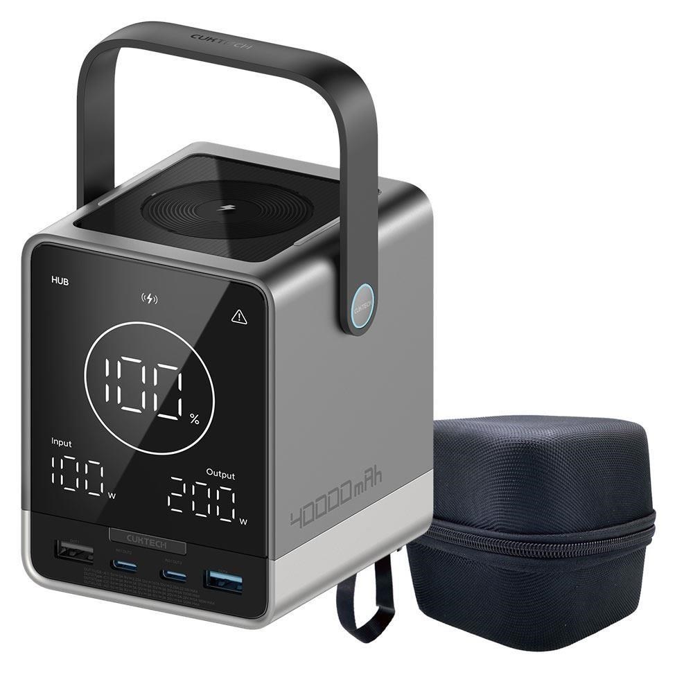 CUKTECH 酷態科 300W 微型充電站 40000mAh P01CT 行動電源 無線充電 限量贈收納包