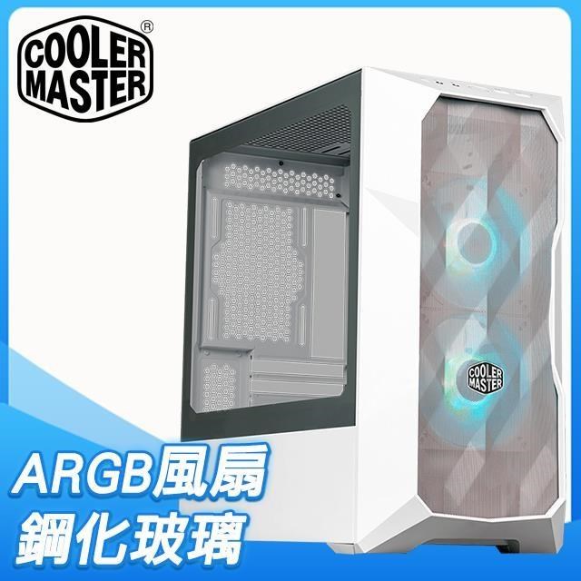 Cooler Master 酷碼【TD300 Mesh】玻璃透側 M-ATX電腦機殼《白》