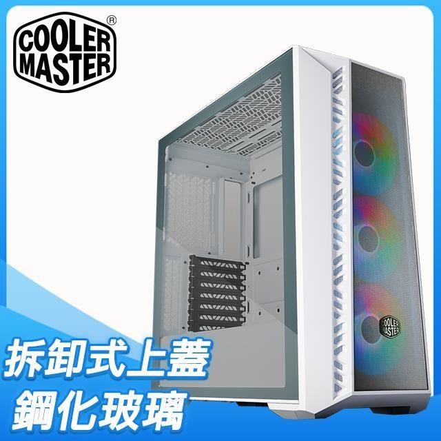 Cooler Master 酷碼 MasterBox 520 Mesh White E-ATX電腦機殼(白)