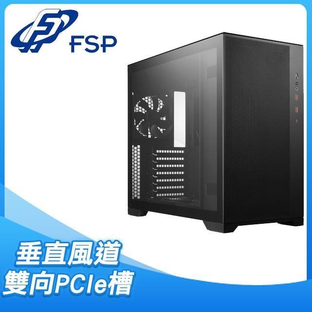 FSP 全漢【CMT580】玻璃透側 E-ATX電腦機殼《黑》