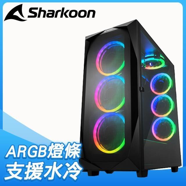 Sharkoon 旋剛【REV300 顛覆至尊】RGB 玻璃透側 E-ATX 電競機殼《黑》
