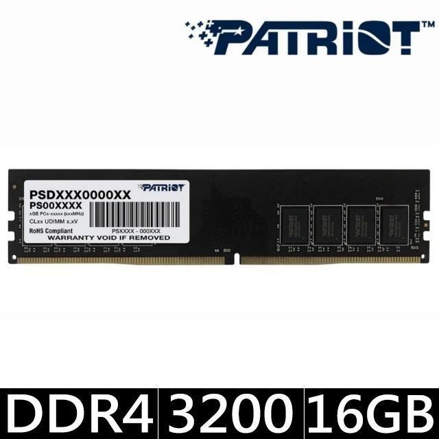 Patriot 美商博帝 DDR4 3200 16GB 桌上型記憶體