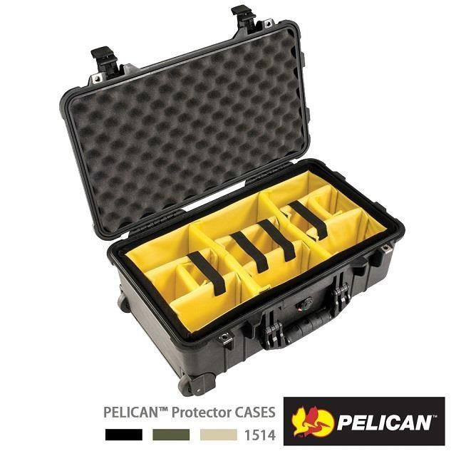 PELICAN 1514 氣密箱 登機箱 含隔層組-黑色
