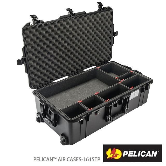 PELICAN 1615AirTP 輪座拉桿超輕氣密箱-含TrekPak 隔板(黑)