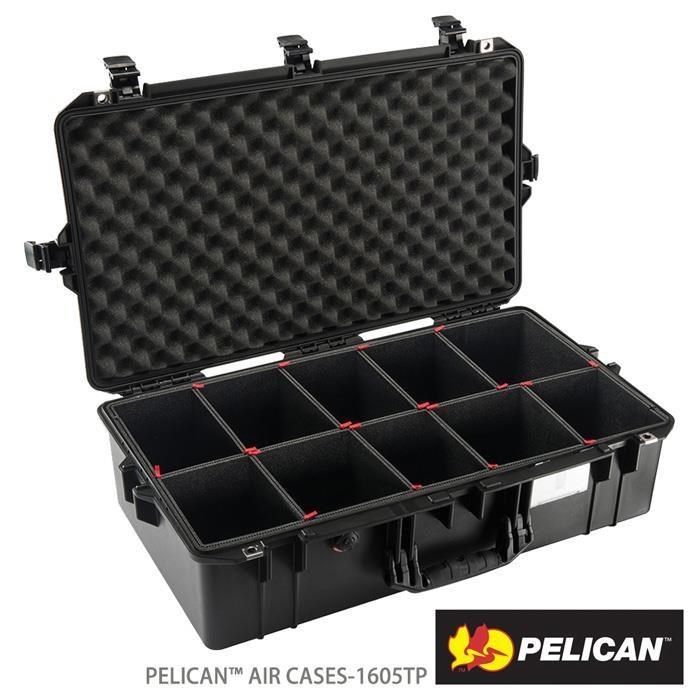 PELICAN 1605 Air TP 超輕氣密箱 含TrekPak 隔板-黑色