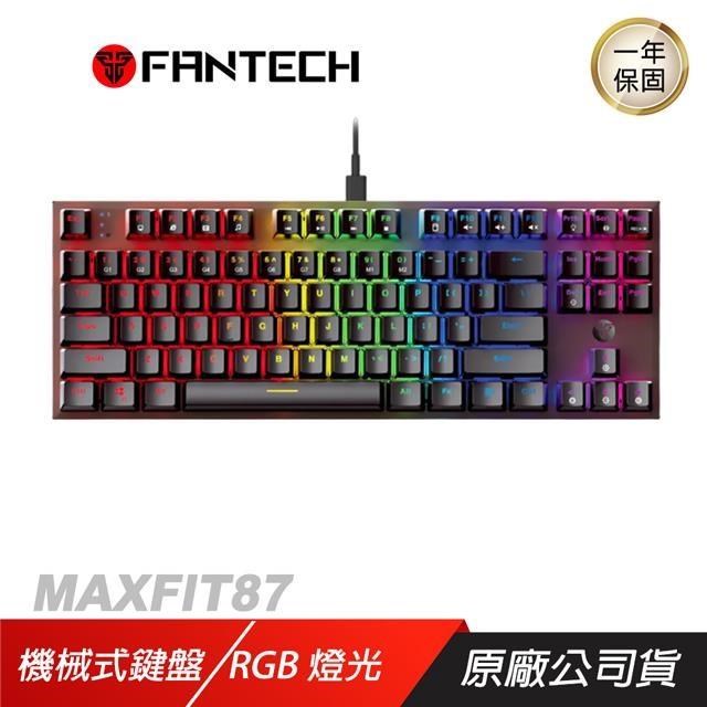 FANTECH MAXFIT87 RGB混彩80%機械式鍵盤 機械式鍵盤/RGB鍵盤/多媒體控制按鍵
